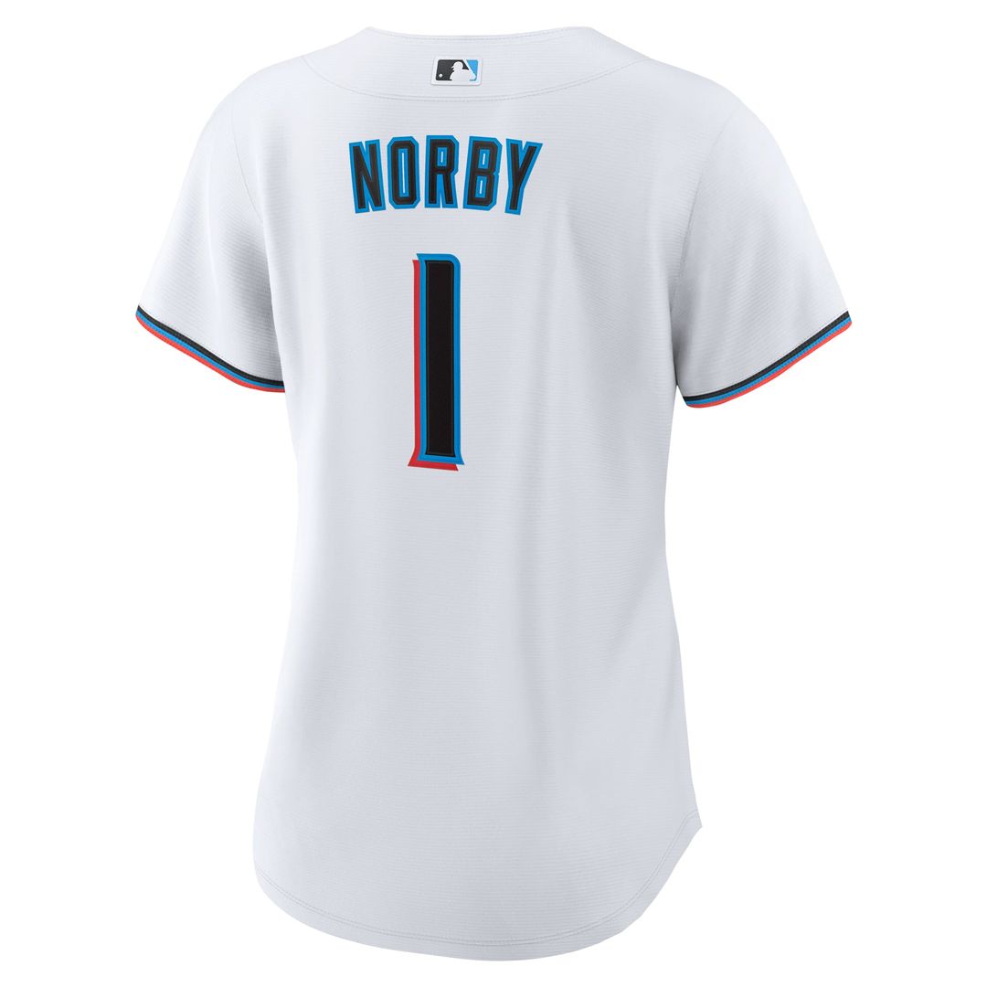 Women's Miami Marlins Connor Norby | Nike White Home Replica Jersey