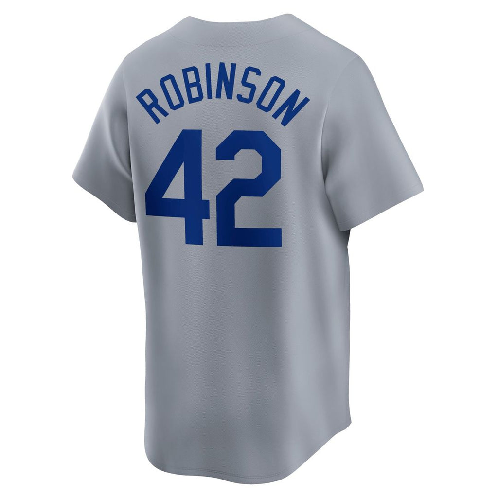 Brooklyn Dodgers Jackie Robinson | Nike Gray Throwback Cooperstown Collection Limited Jersey
