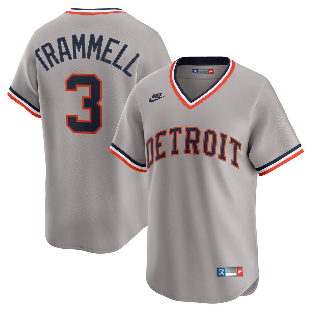 Detroit Tigers Alan Trammell | Nike Gray Cooperstown Collection Limited Jersey