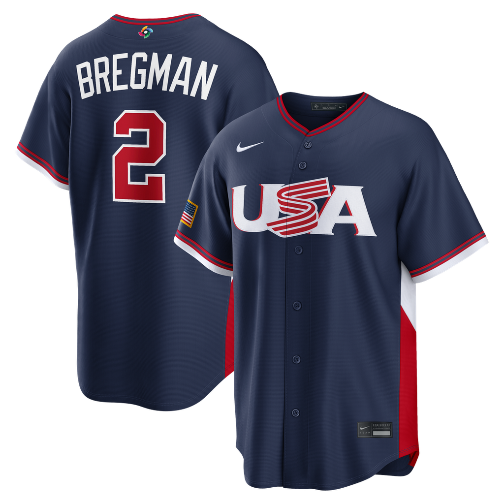 USA Baseball Alex Bregman | Nike White 2026 World Baseball Classic Home Stadium Jersey