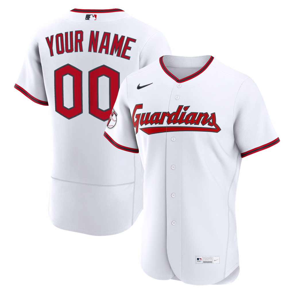 Cleveland Guardians | Nike White Home Authentic Custom Jersey