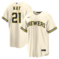 Milwaukee Brewers Dustin May | Nike Cream Home Replica Jersey