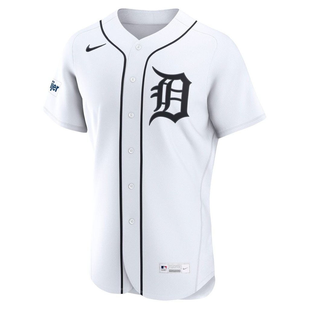Detroit Tigers | Nike White Home Sponsor Patch Authentic Jersey