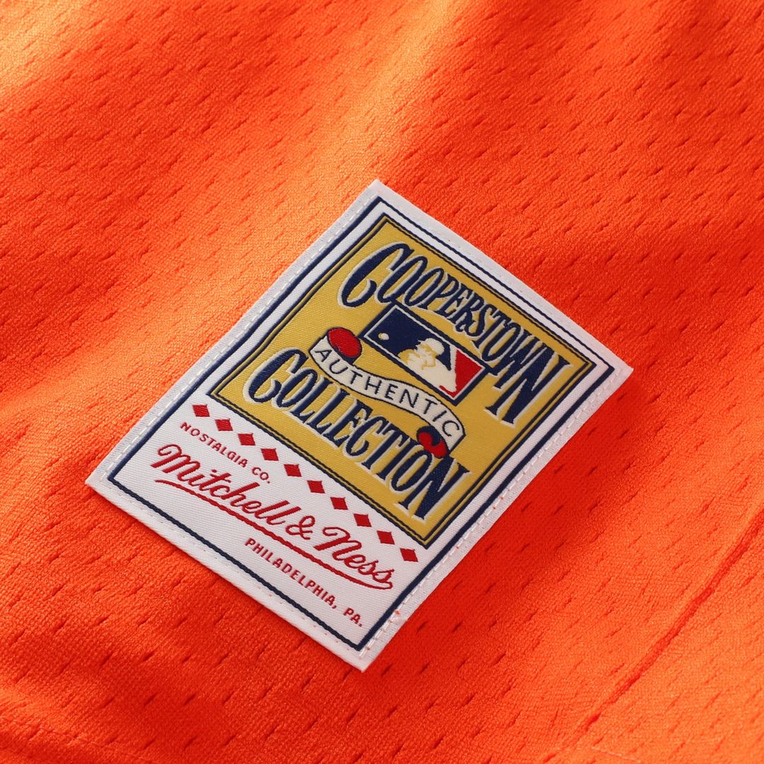 Detroit Tigers Kirk Gibson | Mitchell & Ness Orange Cooperstown Collection Mesh Batting Practice Button-Up Jersey