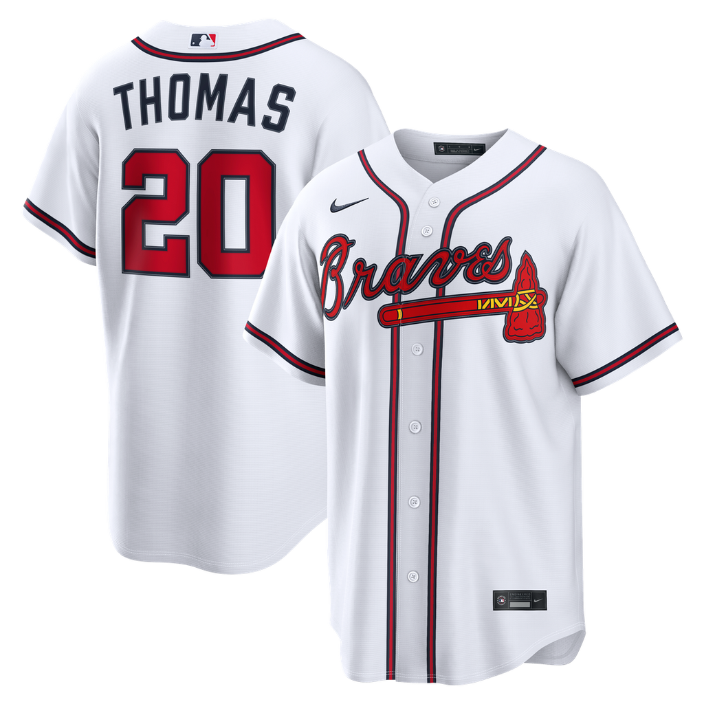 Atlanta Braves Lane Thomas | Nike White Home Replica Jersey