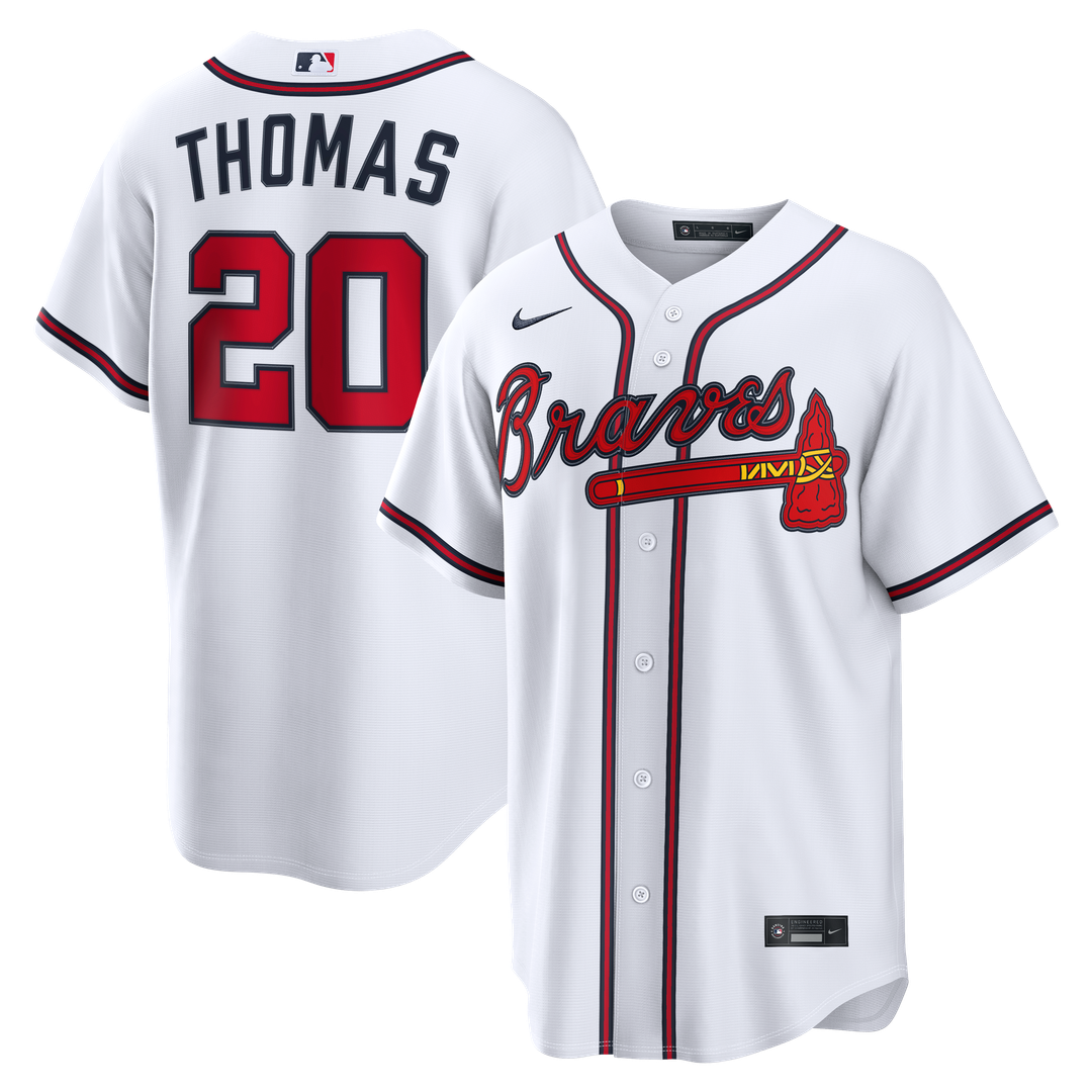 Atlanta Braves Lane Thomas | Nike White Home Replica Jersey