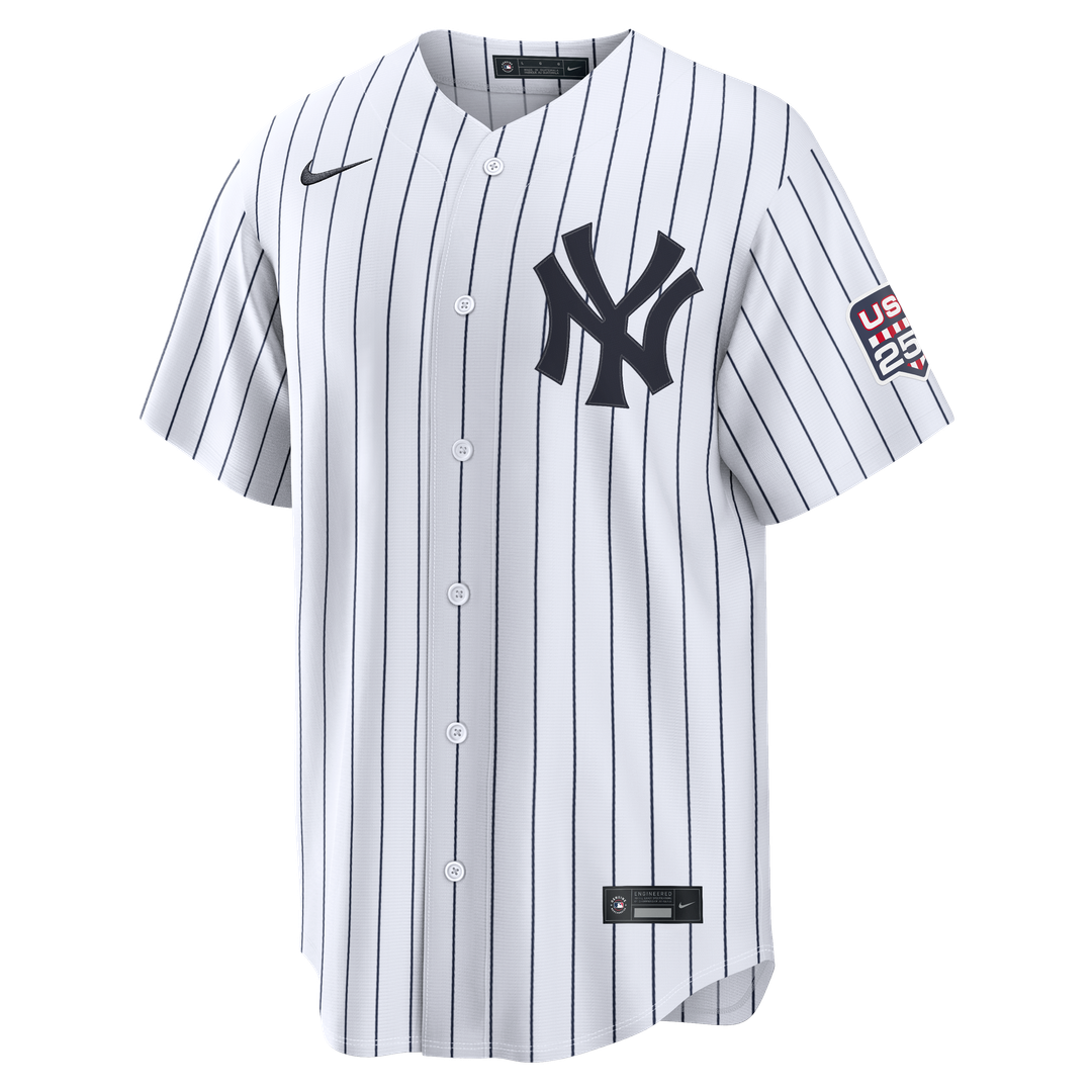 Fourth of July New York Yankees Giancarlo Stanton | Nike White USA 250 Stadium Jersey