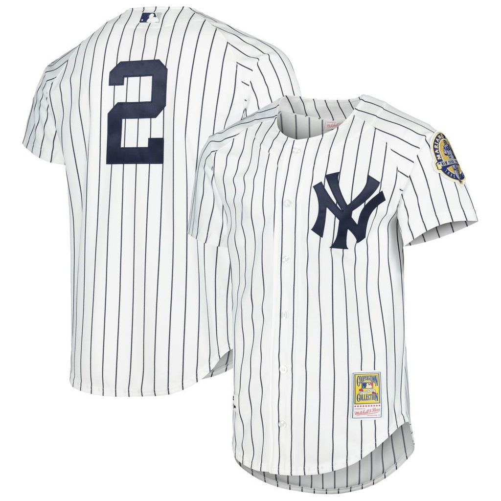 New York Yankees Derek Jeter | Mitchell & Ness White Cooperstown Collection Authentic Jersey