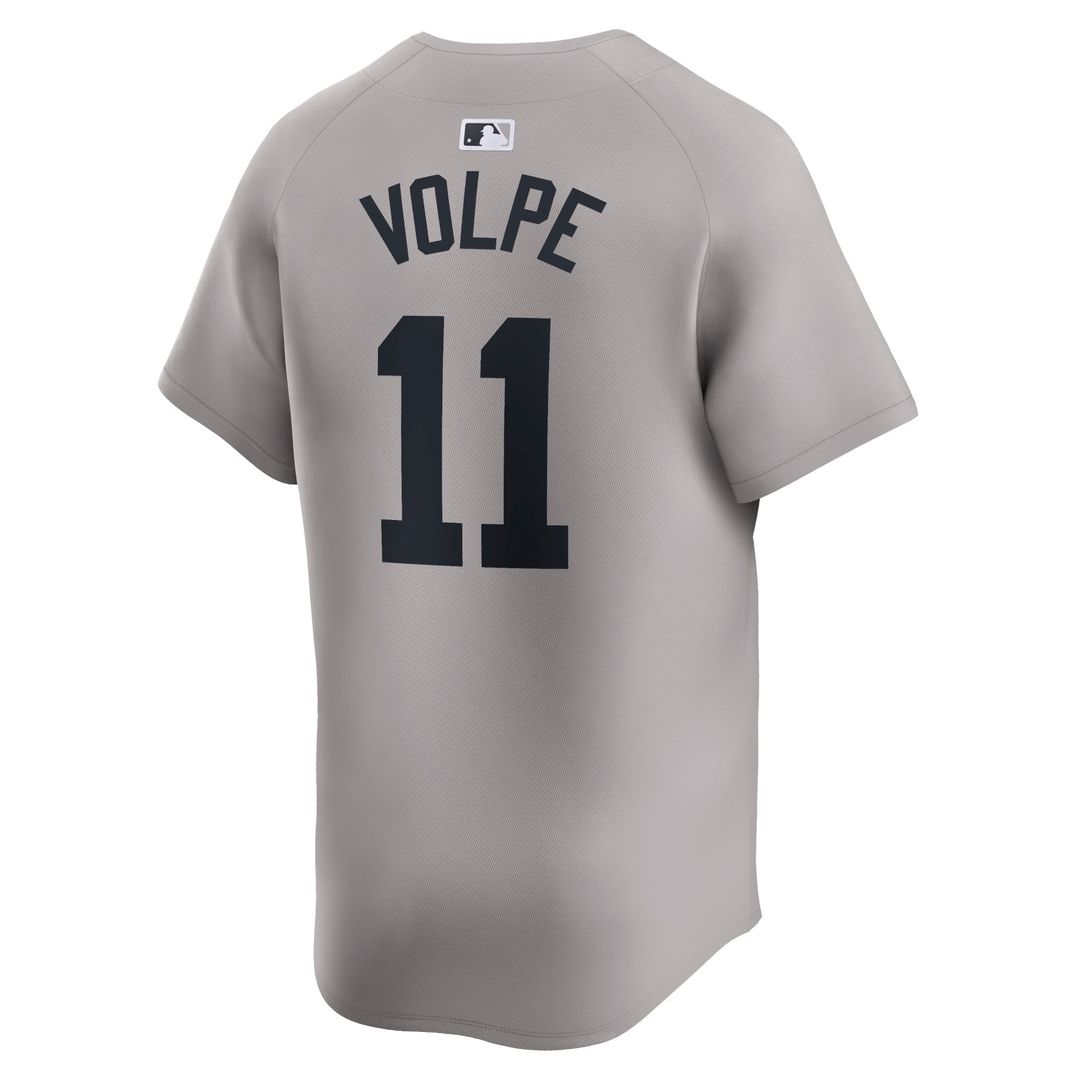 New York Yankees Anthony Volpe | Nike Gray Away Limited Player Jersey