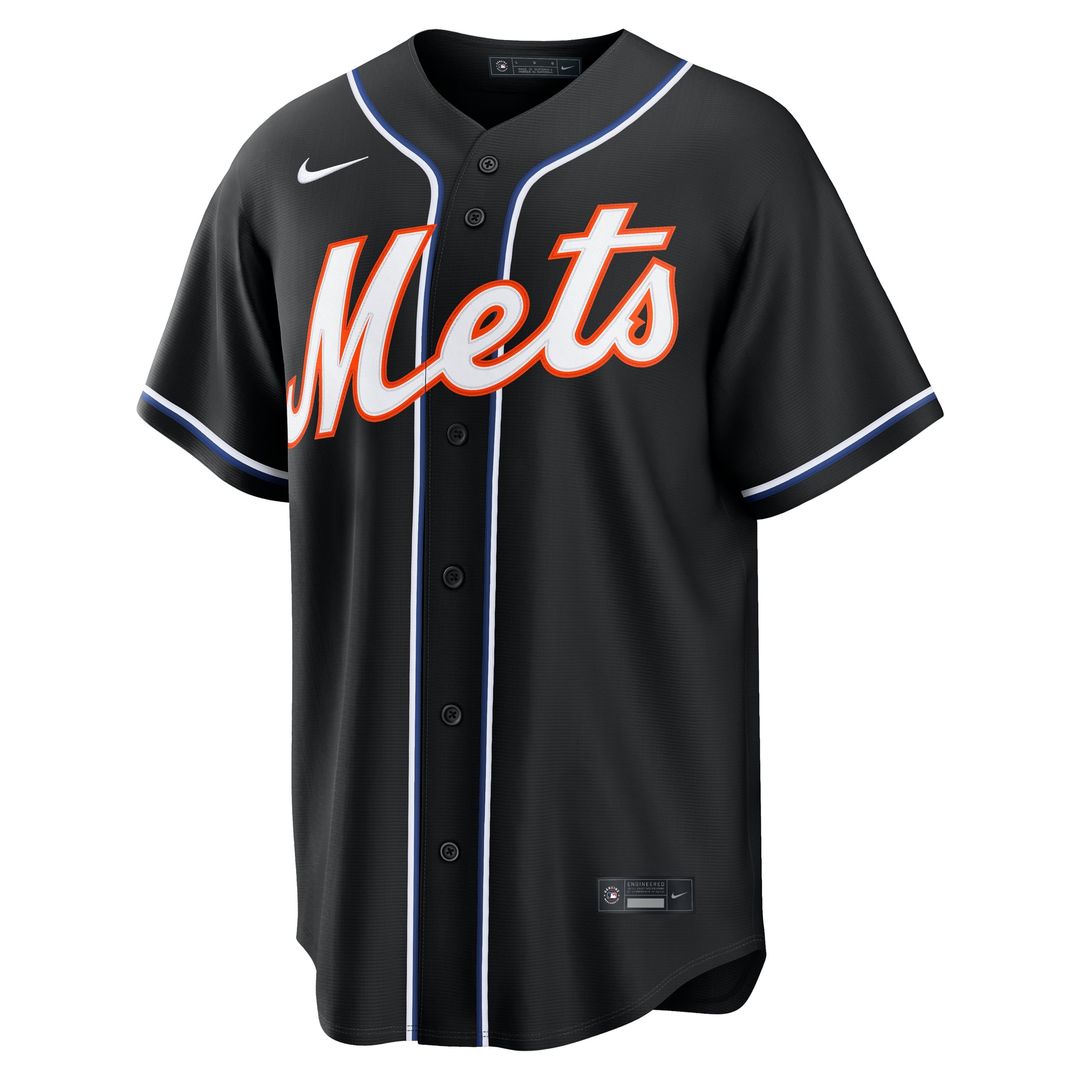 New York Mets Francisco Lindor | Nike Fashion Replica Black Out Jersey