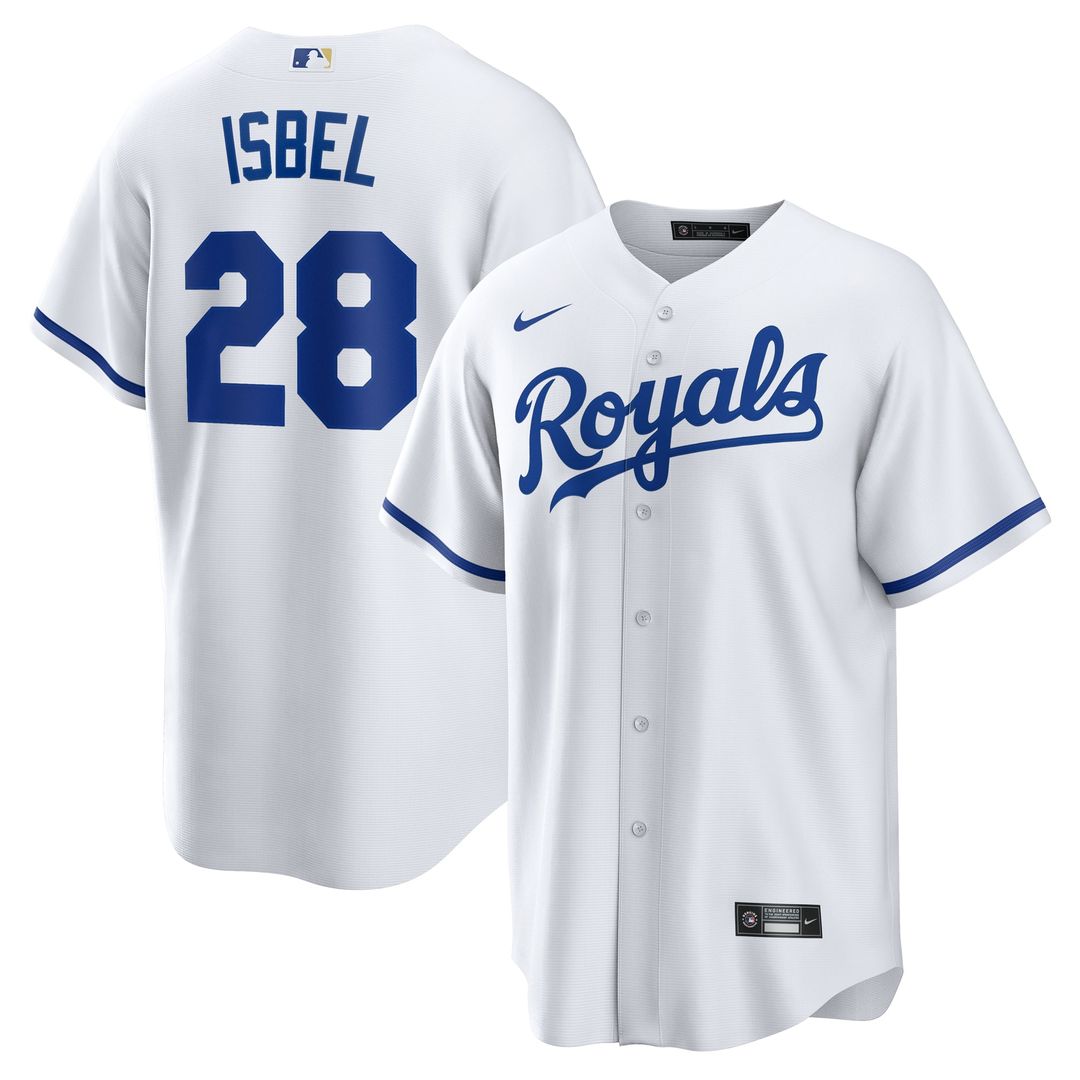 Kansas City Royals Kyle Isbel | Nike White Home Replica Jersey