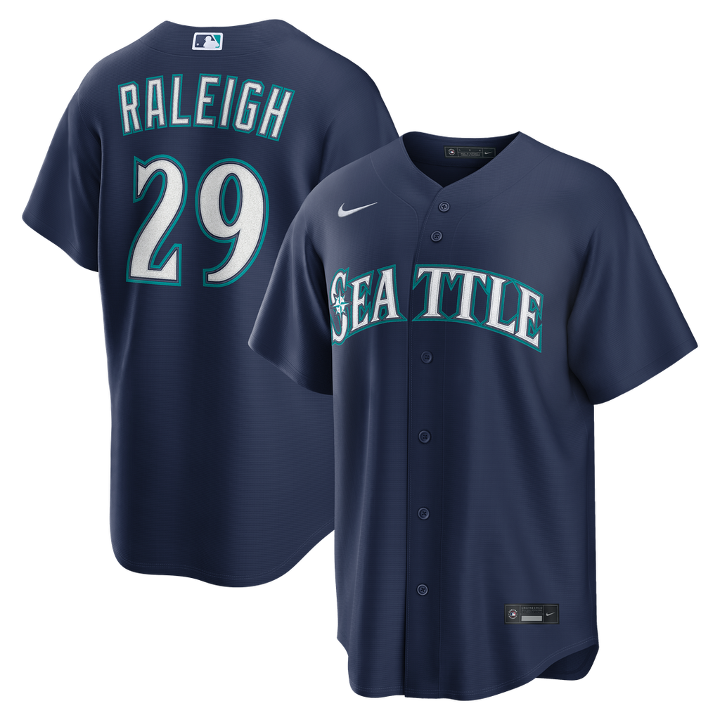 Seattle Mariners Cal Raleigh | Nike Navy Road Replica Jersey