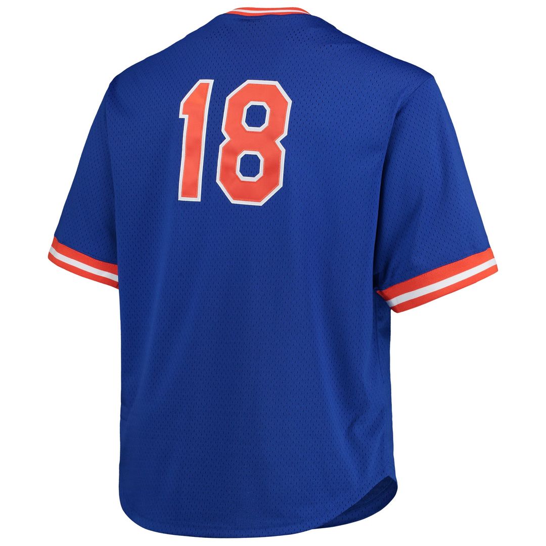 New York Mets Darryl Strawberry | Mitchell & Ness Royal Big & Tall Cooperstown Collection Mesh Batting Practice Jersey