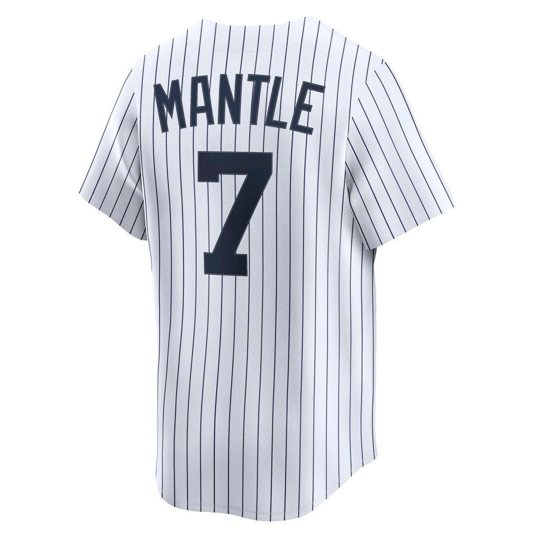 New York Yankees Mickey Mantle | Nike White Throwback Cooperstown Collection Limited Jersey