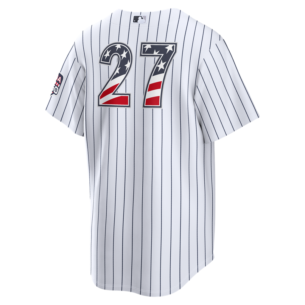 Fourth of July New York Yankees Giancarlo Stanton | Nike White USA 250 Stadium Jersey