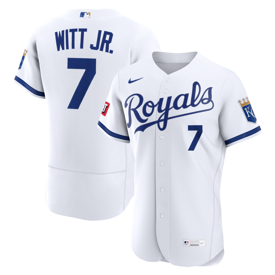 Kansas City Royals Bobby Witt Jr. | Nike Light Blue Alternate Authentic Sponsor Patch Jersey