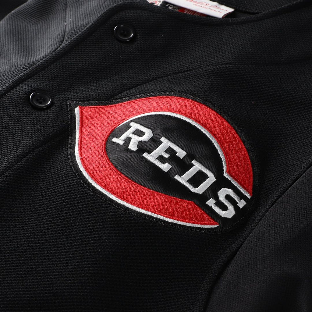 Cincinnati Reds Ken Griffey Jr. | Mitchell & Ness Black Cooperstown Collection Authentic Mesh Batting Practice Jersey