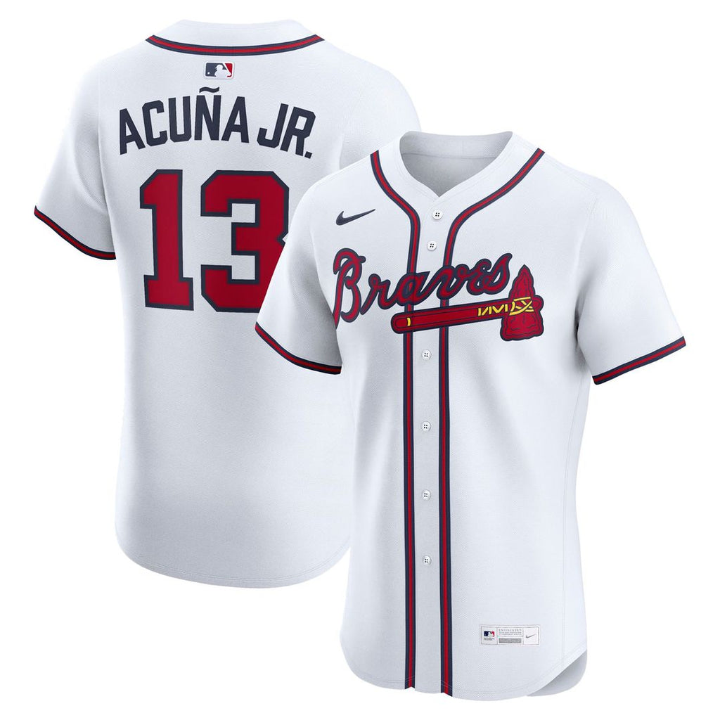 Atlanta Braves Ronald Acuña Jr. | Nike White Home Elite Player Jersey