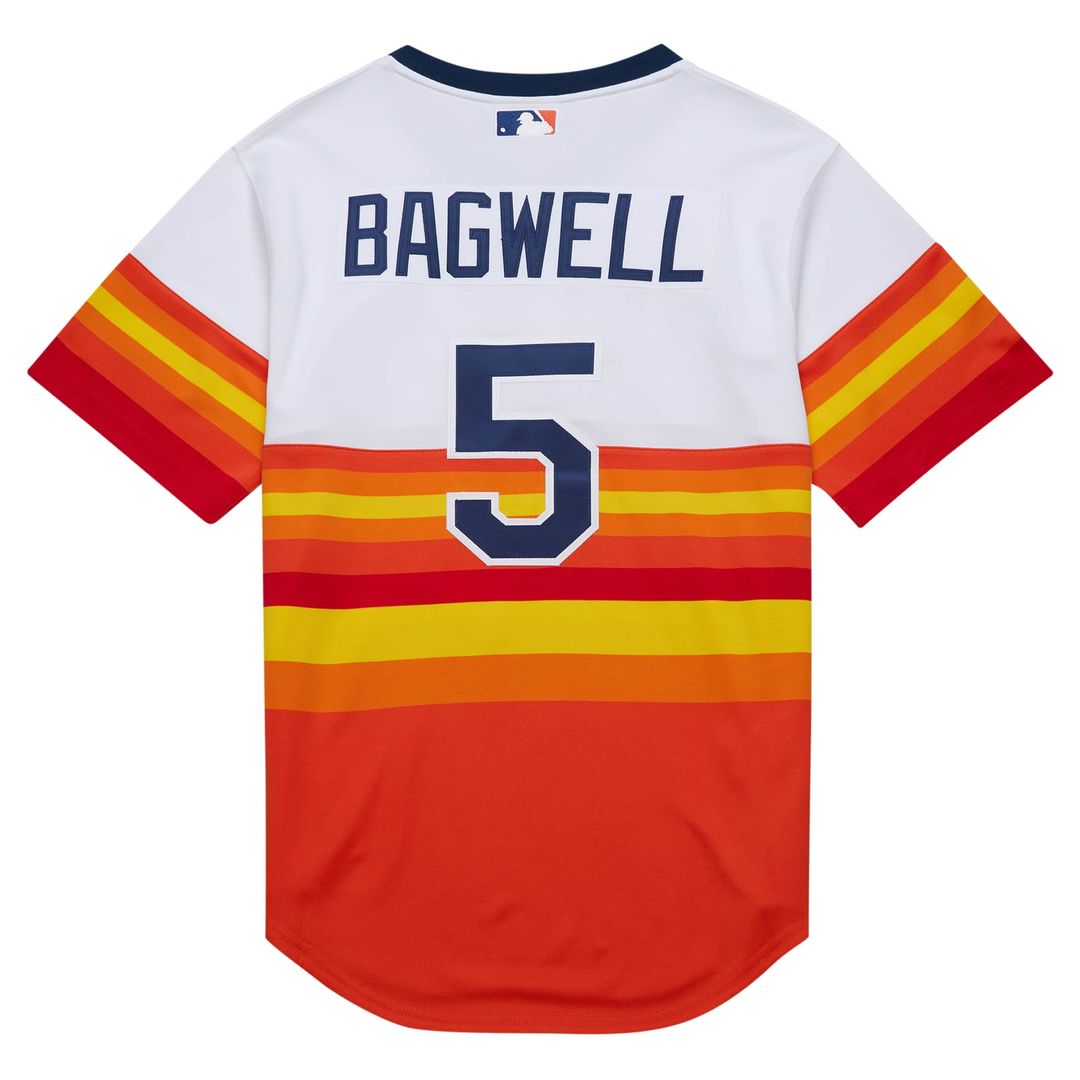 Houston Astros Jeff Bagwell | Mitchell & Ness White 2004 Cooperstown Collection Authentic Throwback Jersey