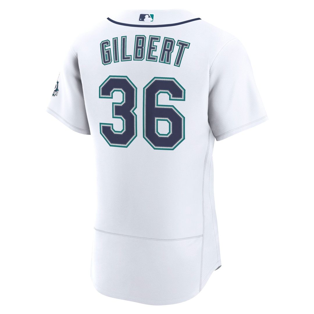 Seattle Mariners Logan Gilbert | Nike White Home 50th Season Authentic Jersey