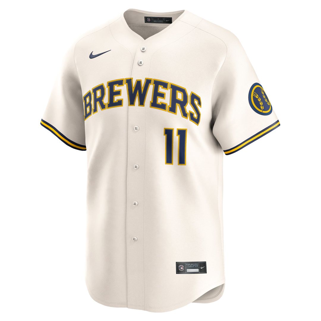 Milwaukee Brewers Jackson Chourio | Nike Cream Home Limited Jersey