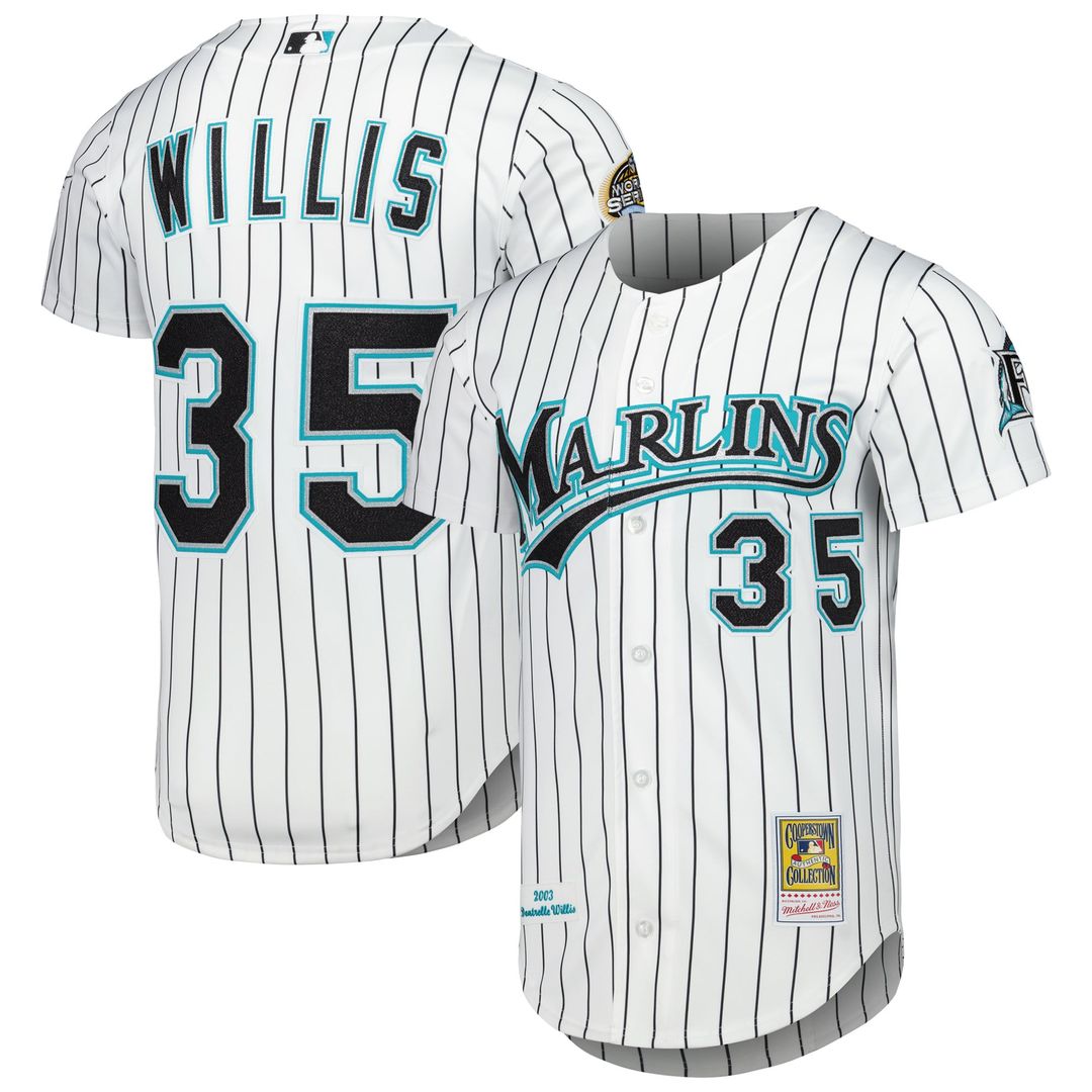 Florida Marlins Dontrelle Willis | Mitchell & Ness White Cooperstown Collection Authentic Jersey