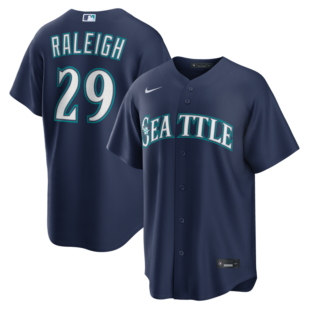 Seattle Mariners Cal Raleigh | Nike Navy Road Replica Jersey