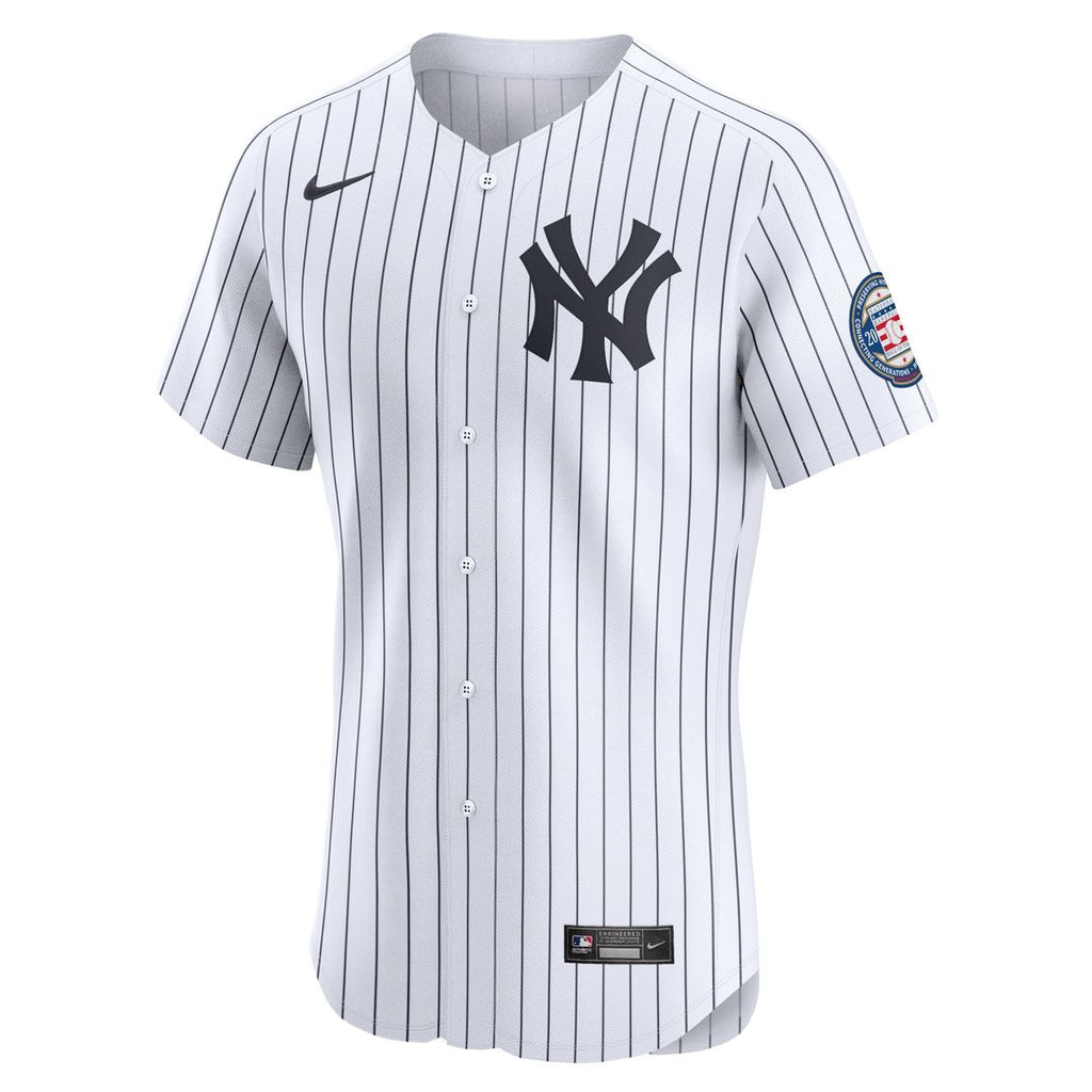 New York Yankees Derek Jeter | Nike White Home 2020 Hall of Fame Induction Patch Elite Player Jersey