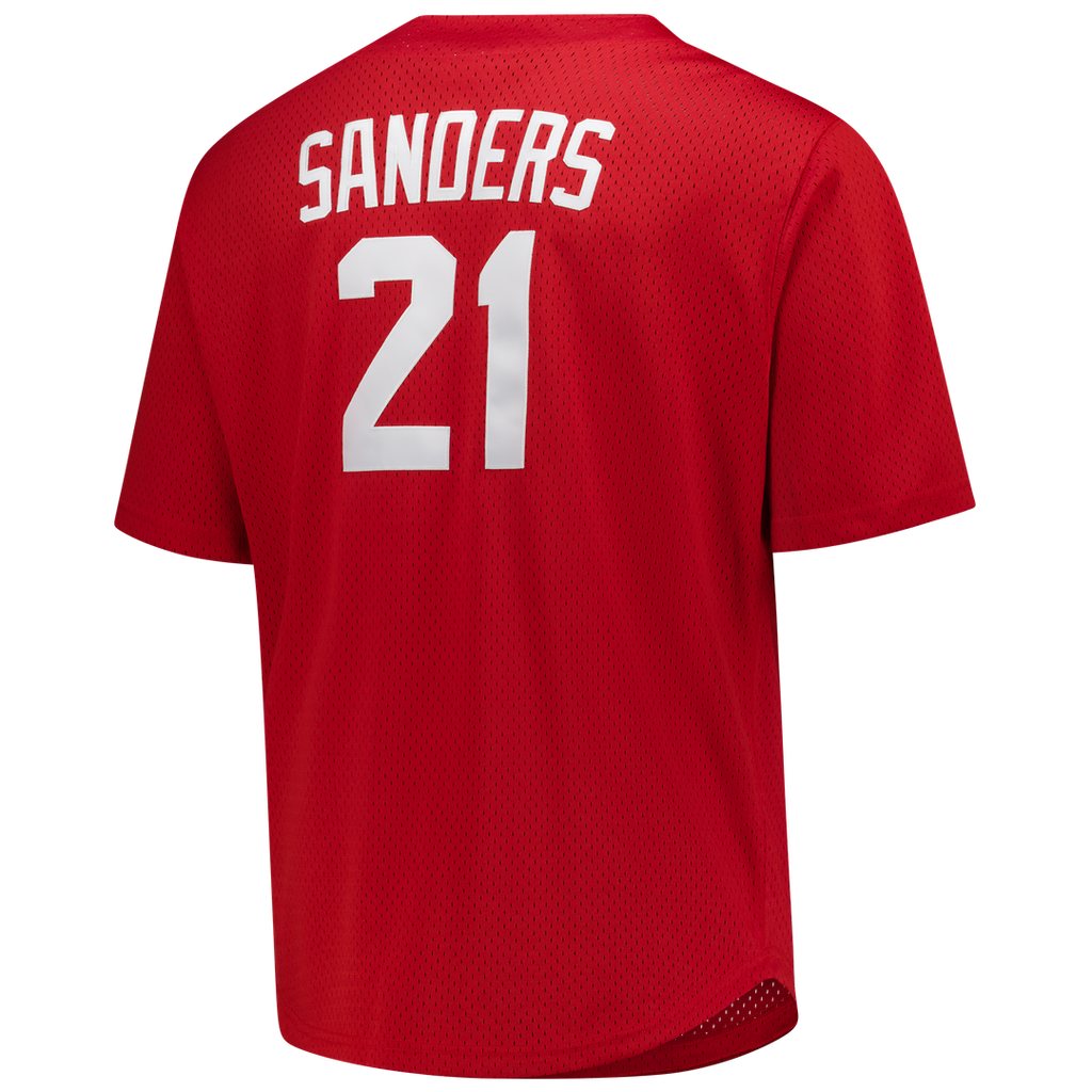 Cincinnati Reds Deion Sanders | Mitchell & Ness Red Big & Tall Cooperstown Mesh Batting Practice Jersey
