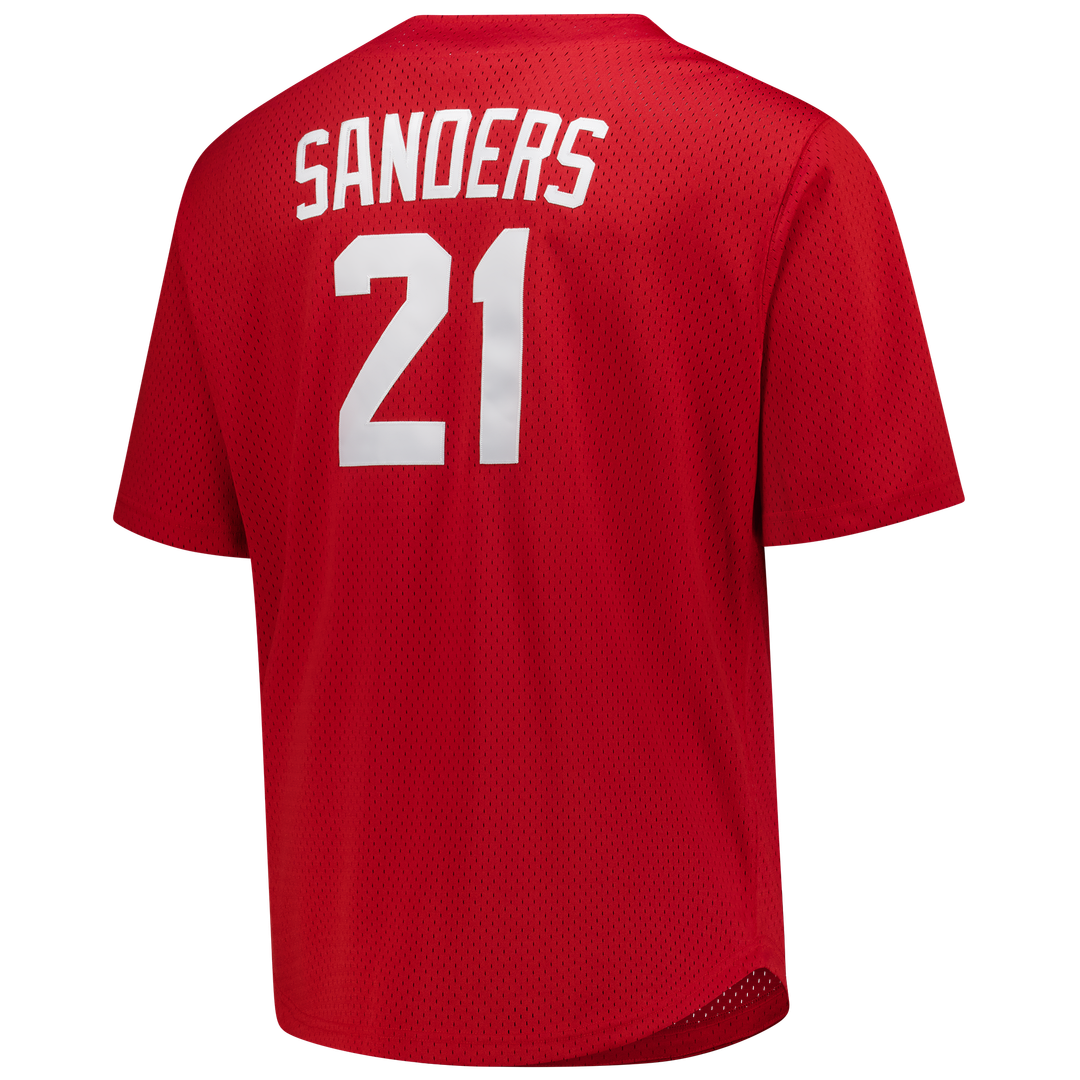 Cincinnati Reds Deion Sanders | Mitchell & Ness Red Big & Tall Cooperstown Mesh Batting Practice Jersey
