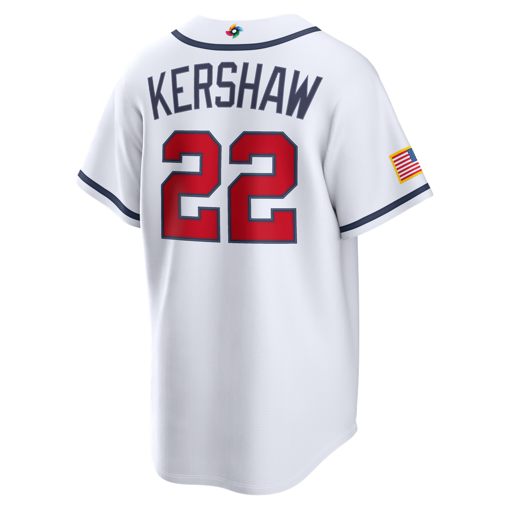 USA Baseball Clayton Kershaw | Nike White 2026 World Baseball Classic Home Stadium Jersey