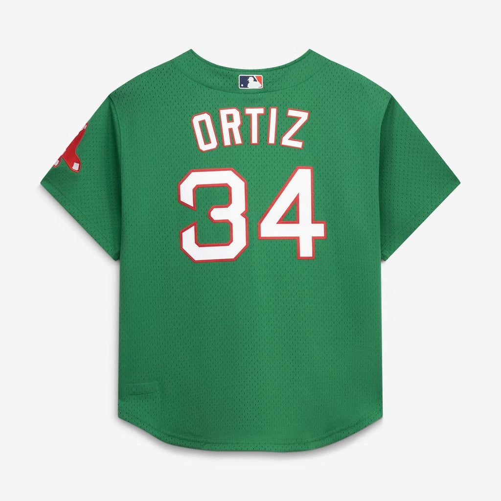 Boston Red Sox David Ortiz | Mitchell & Ness Red Cooperstown Collection Mesh Batting Practice Button-Up Jersey