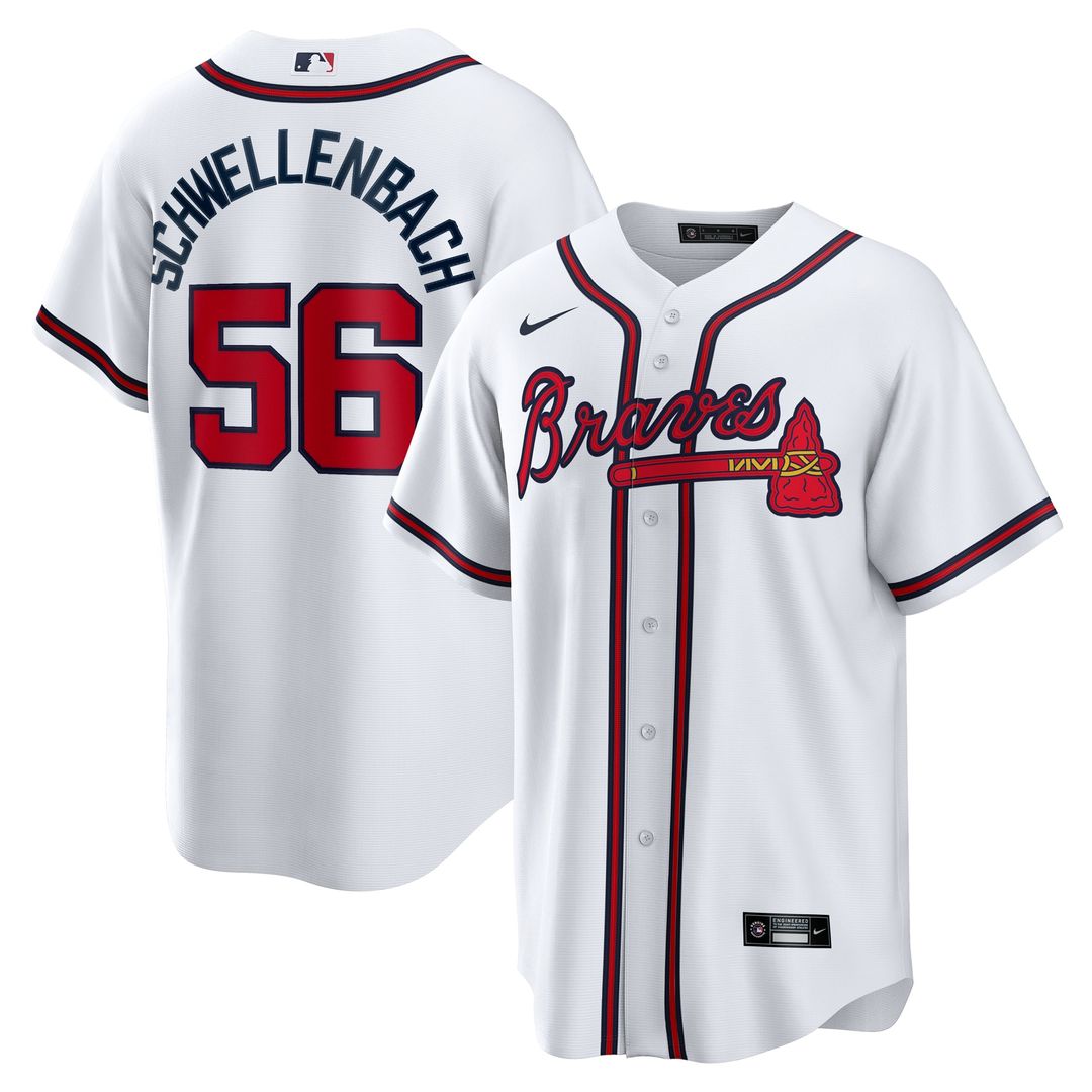 Atlanta Braves Spencer Schwellenbach | Nike White Home Replica Jersey