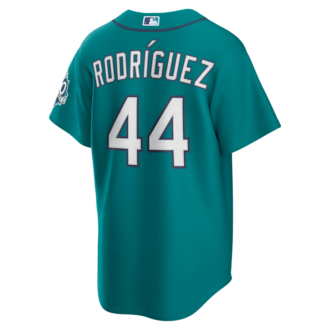 Seattle Mariners Julio Rodríguez | Nike White Home Stadium 50th Season Patch Jersey