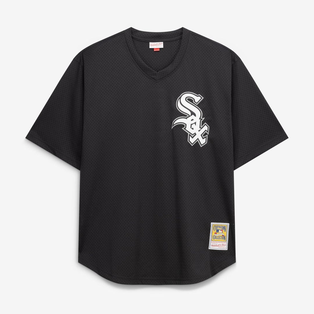 Chicago White Sox Bo Jackson | Mitchell & Ness Black Cooperstown Collection Big & Tall Mesh Batting Practice Jersey
