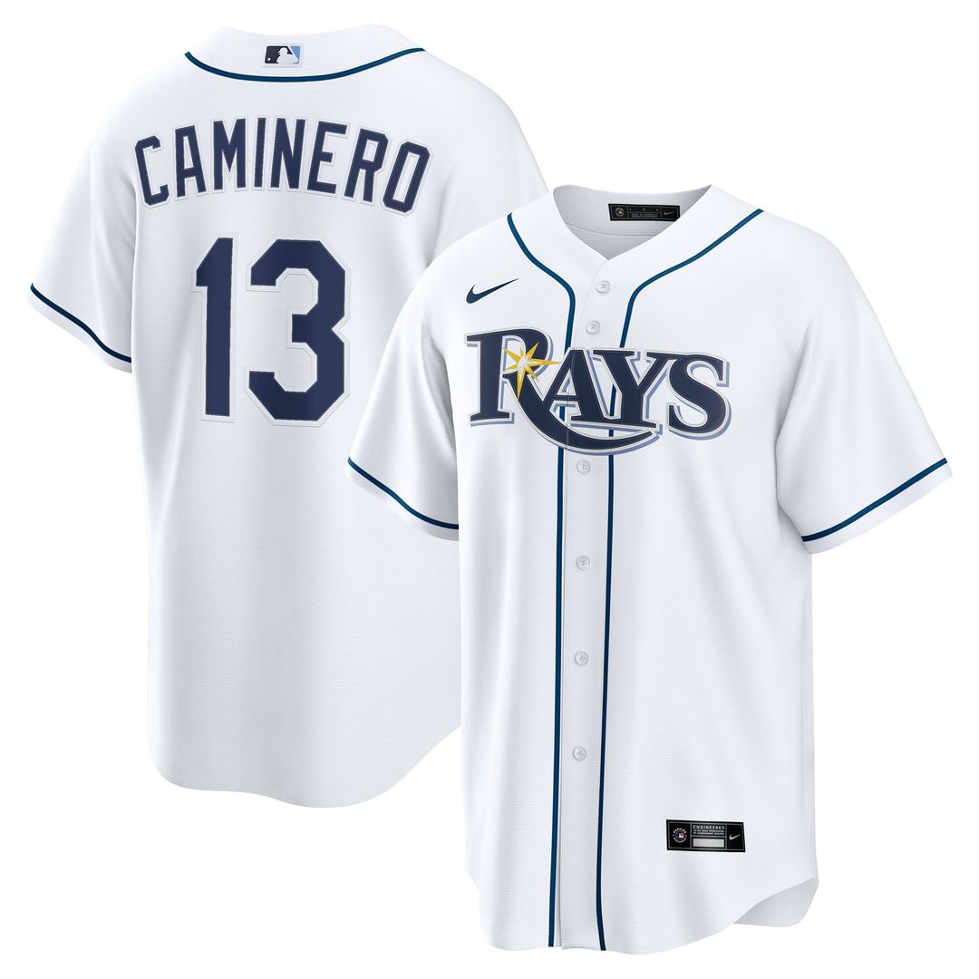 Tampa Bay Rays Junior Caminero | Nike White Home Replica Jersey
