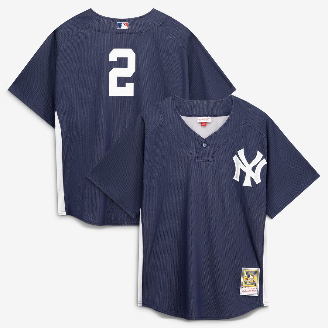 New York Yankees Derek Jeter | Mitchell & Ness Navy Authentic Batting Practice Jersey