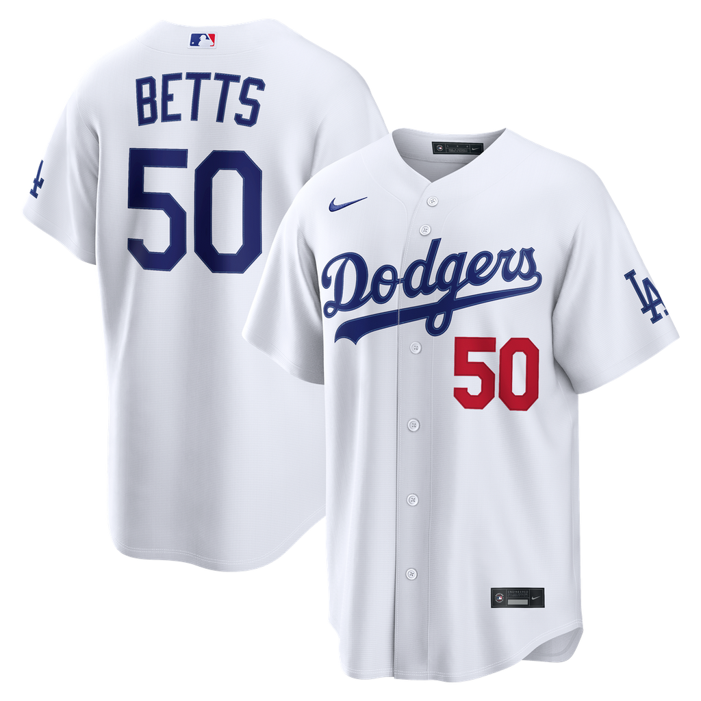 Los Angeles Dodgers Mookie Betts | Nike Gray Stadium Jersey