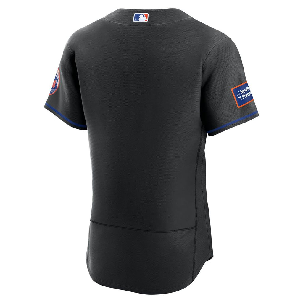 New York Mets | Nike Black Alternate Sponsor Patch Authentic Jersey