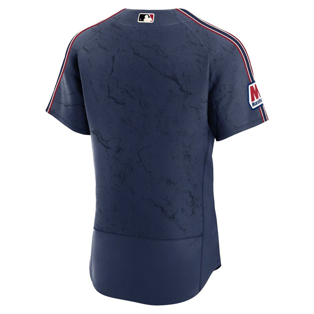 Cleveland Guardians | Nike Navy City Connect Authentic Sponsor Patch Jersey