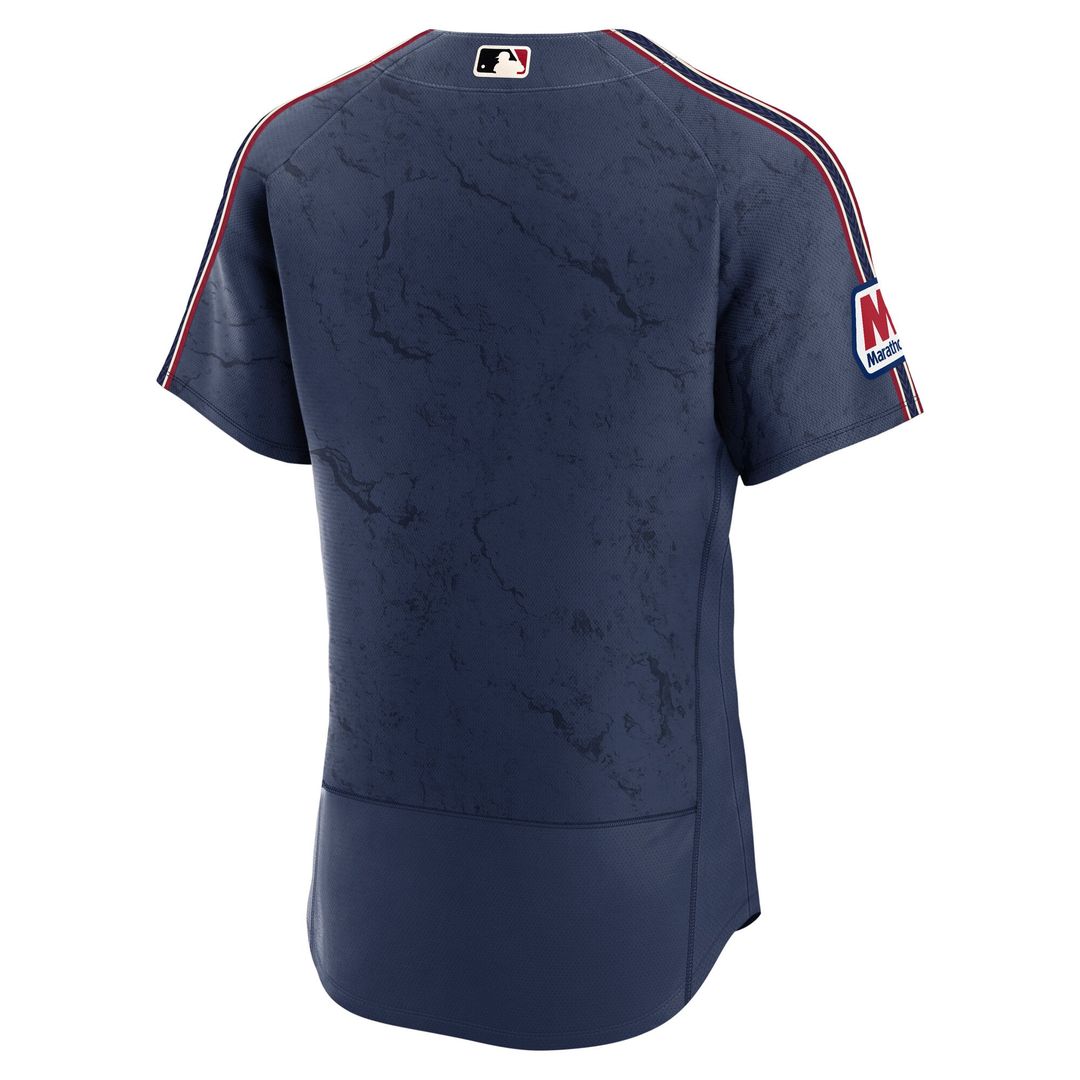 Cleveland Guardians | Nike Navy City Connect Authentic Sponsor Patch Jersey