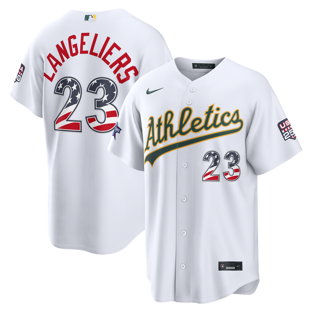 2026 All-Star Edition Stars & Stripes Athletics Shea Langeliers | Nike White Stadium Jersey