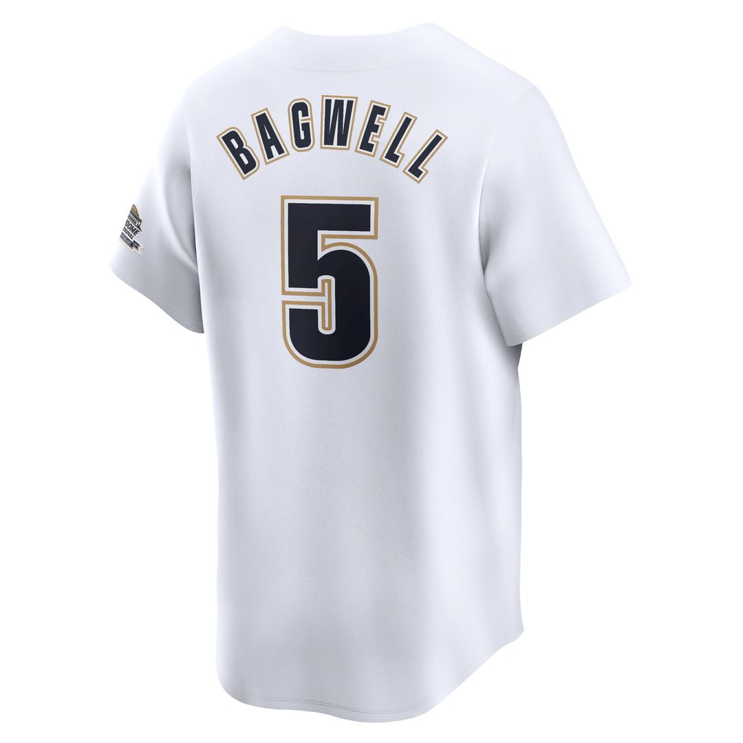 Houston Astros Jeff Bagwell | Nike White Throwback Cooperstown Collection Limited Jersey