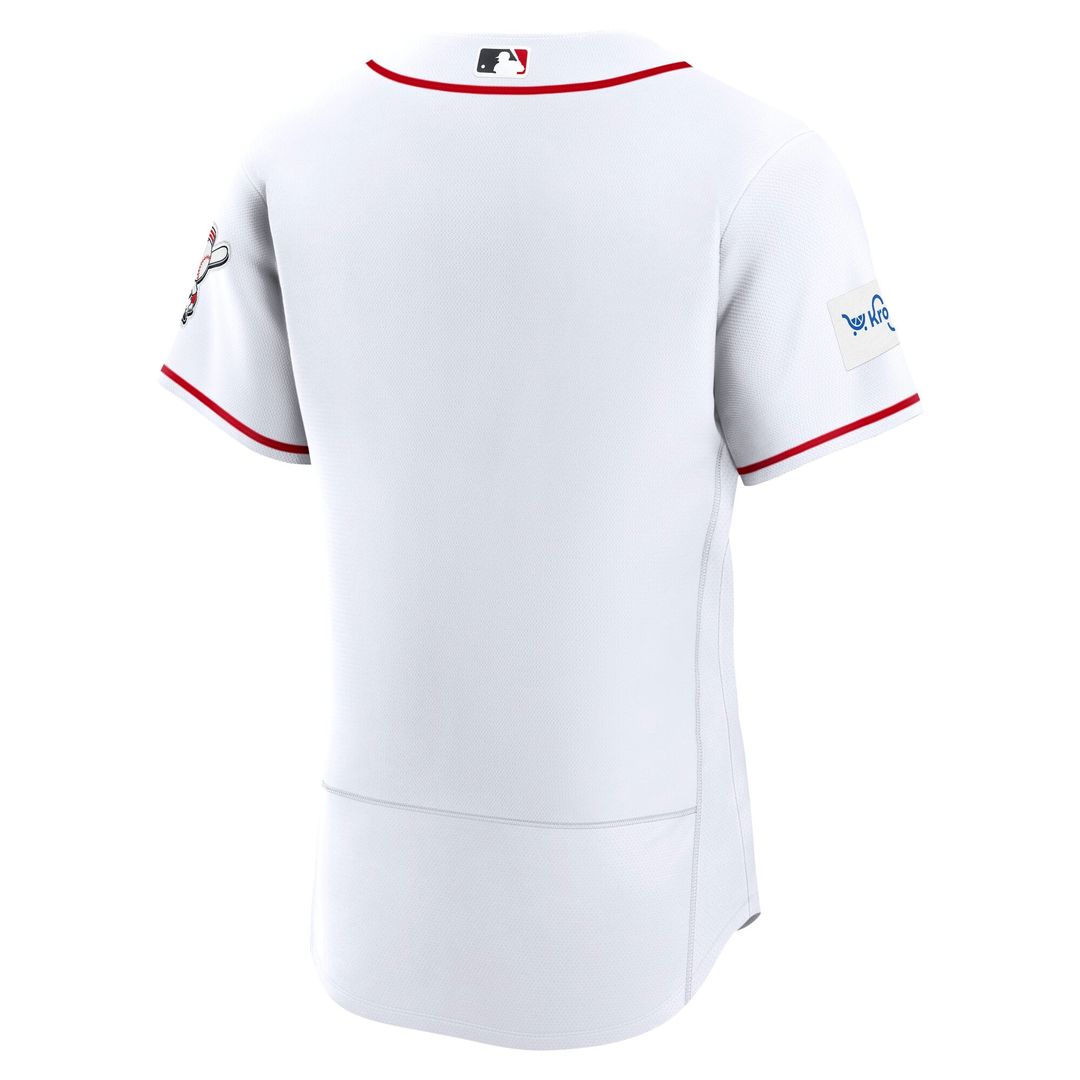 Cincinnati Reds | Nike White Home Sponsor Patch Authentic Jersey