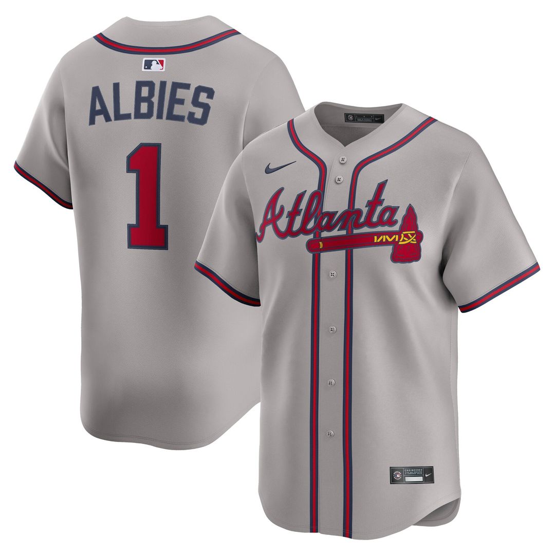 Atlanta Braves Ozzie Albies | Nike Gray Road Limited Player Jersey