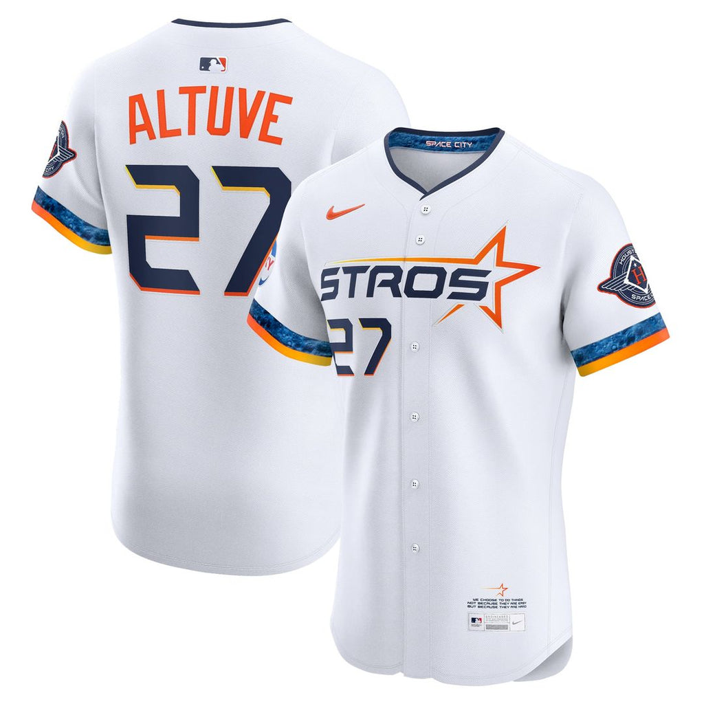 Houston Astros Jose Altuve | Nike White 2025 City Connect Elite Player Jersey