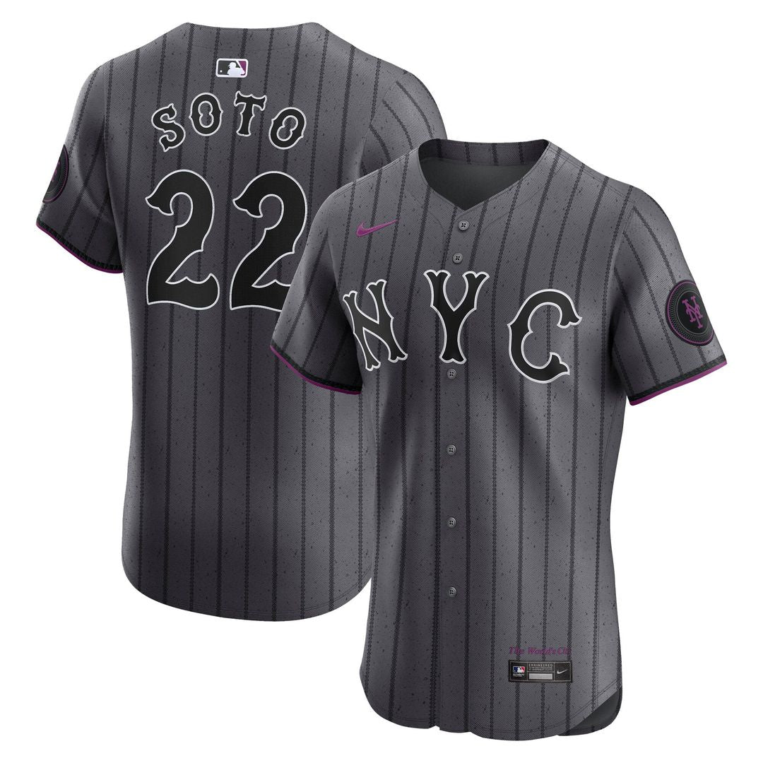 New York Mets Juan Soto | Nike Gray City Connect Elite Jersey