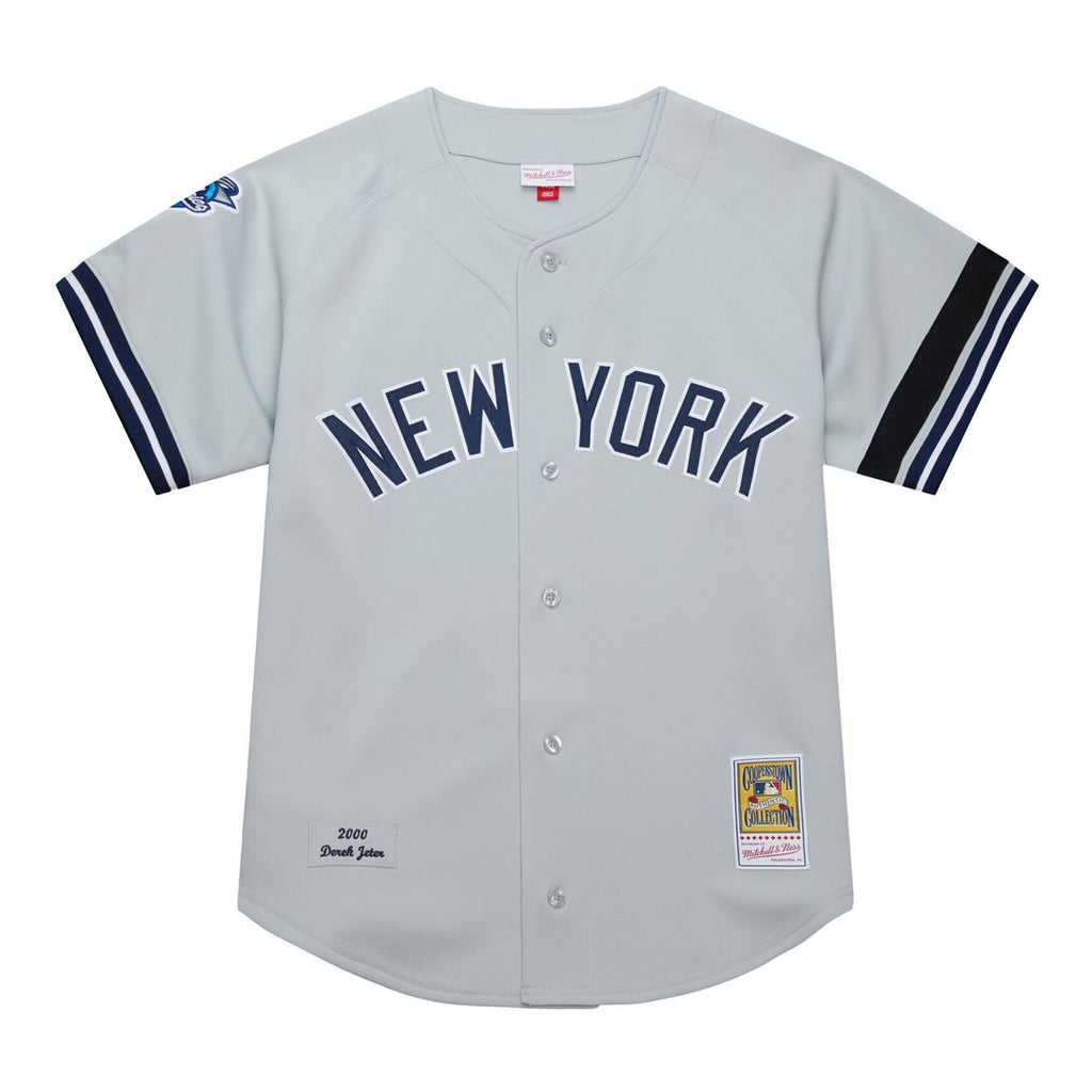 New York Yankees Derek Jeter | Mitchell & Ness Gray Cooperstown Collection 2000 World Series Authentic Jersey