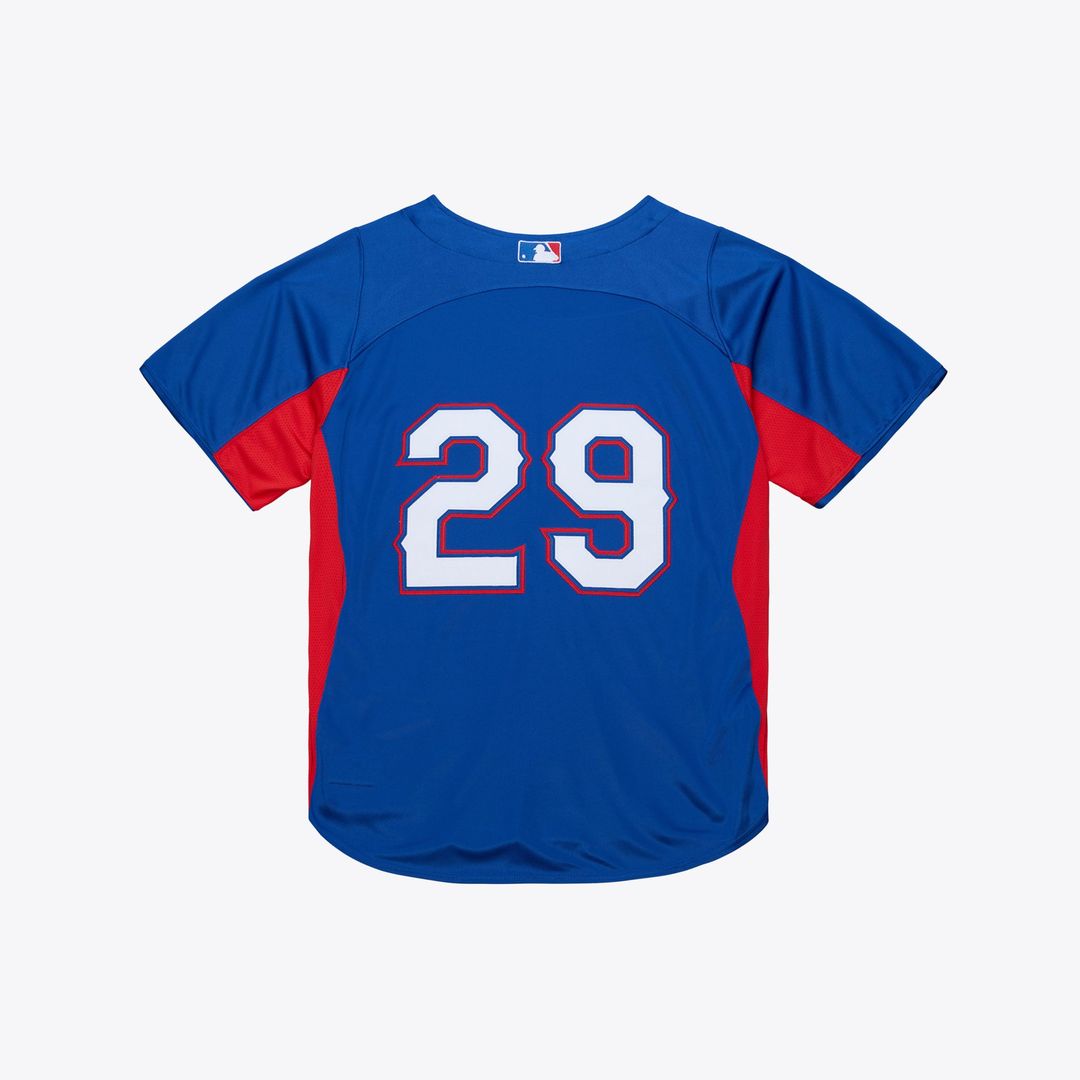 Texas Rangers Adrian Beltre | Mitchell & Ness Royal Cooperstown Mesh Batting Practice Button-Up Jersey