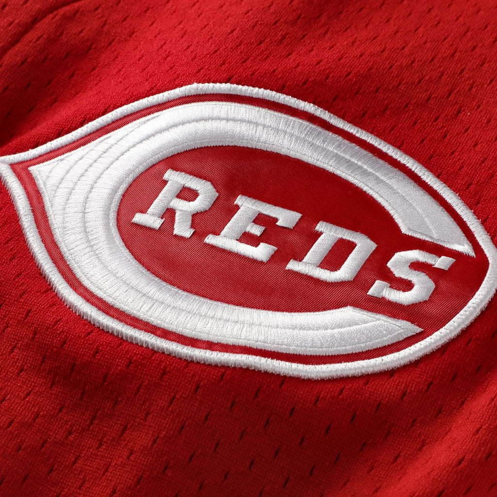 Cincinnati Reds Deion Sanders | Mitchell & Ness Red Cooperstown Mesh Batting Practice Button-Up Jersey